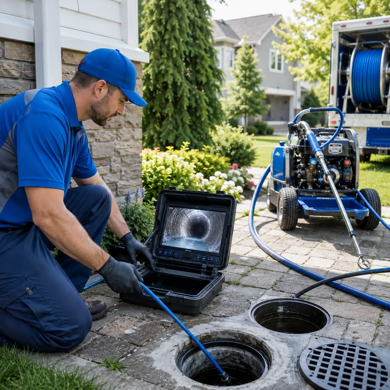 Outdoor drain cleaning professionals serving Iola, TX